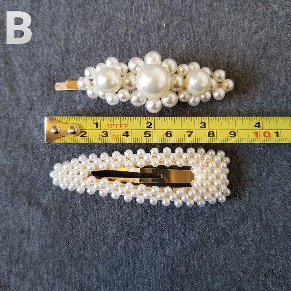 3/$25 Hair Clip Faux Fancy Pearls Set A/B - Picture 5 of 5